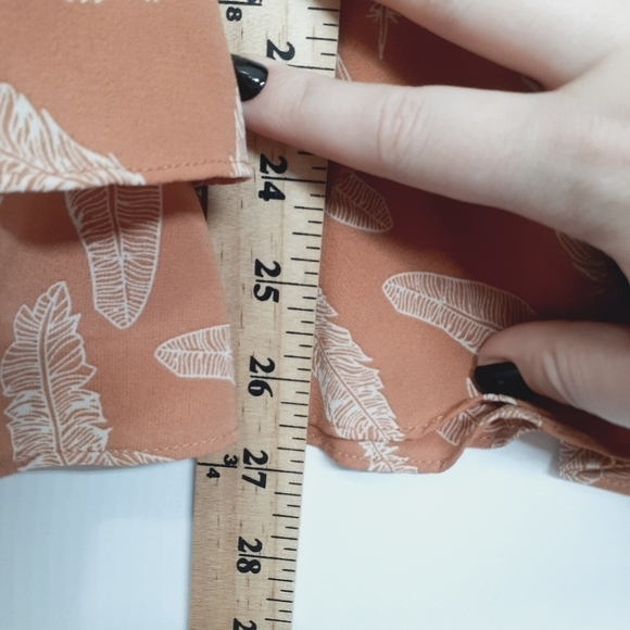 Woven Pink Dress Orange white feathers Shorts flutter straps ruffles smocked L - Picture 5 of 8